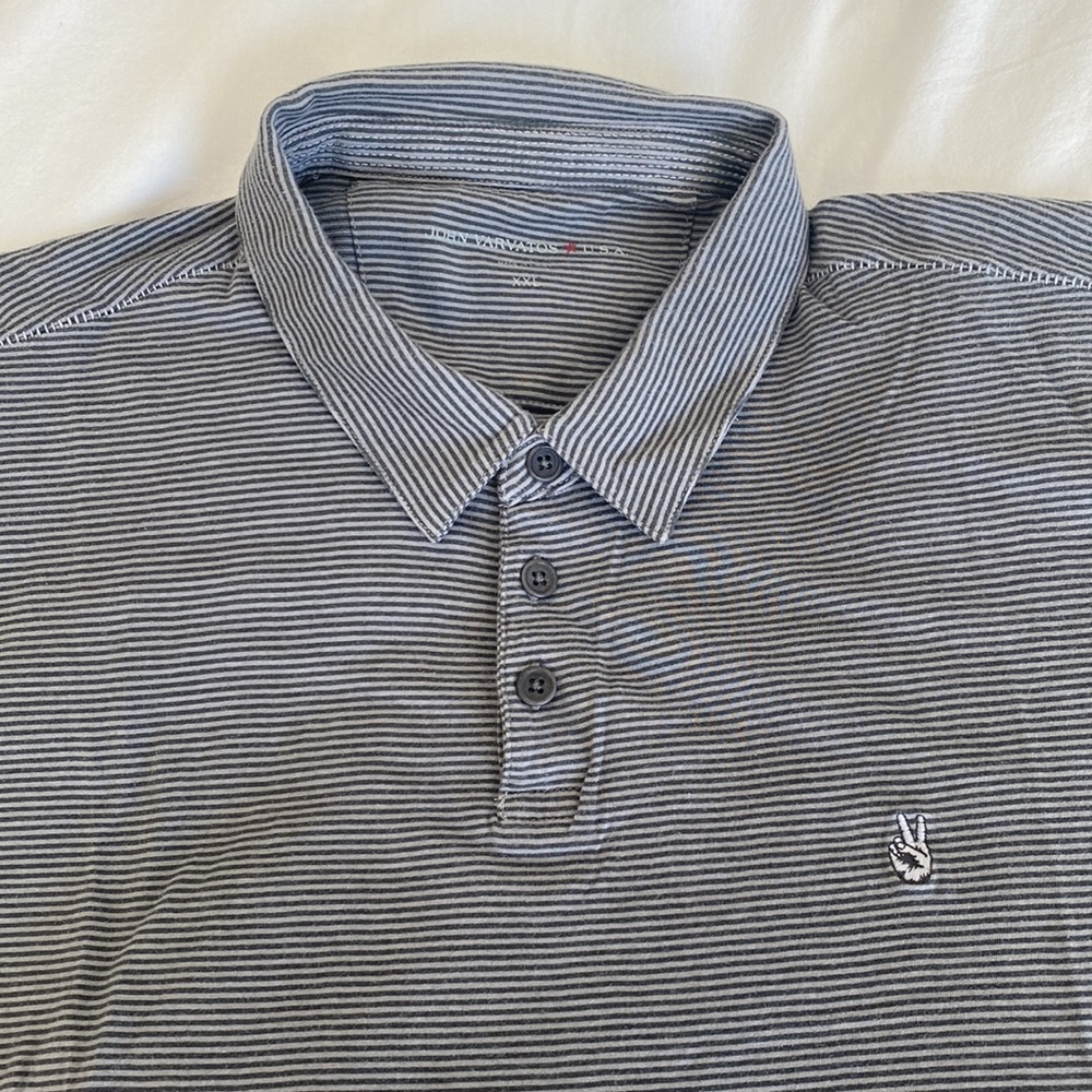John Varvatos Golf Polo w Peace Sign